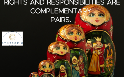 Considering the value of everything. Rights and responsibilities are complementary pairs. How to inhabit the world as a citizen of Spaceship Earth.
