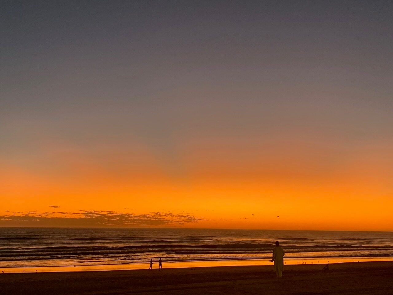golden sunrise witnessed by a few