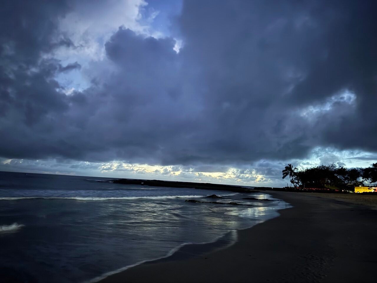 blue clouds, gloomy dawn