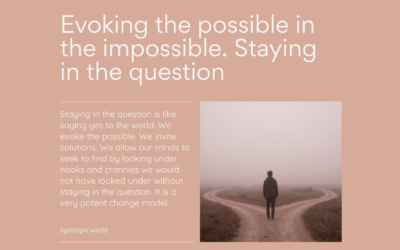 Staying in the question