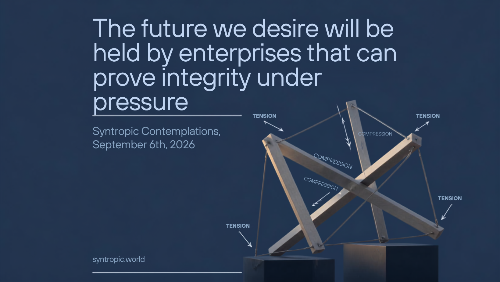 a tensegrity structure, tension and compression